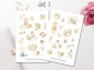 Preview: Mädchen Sommer Sticker Set